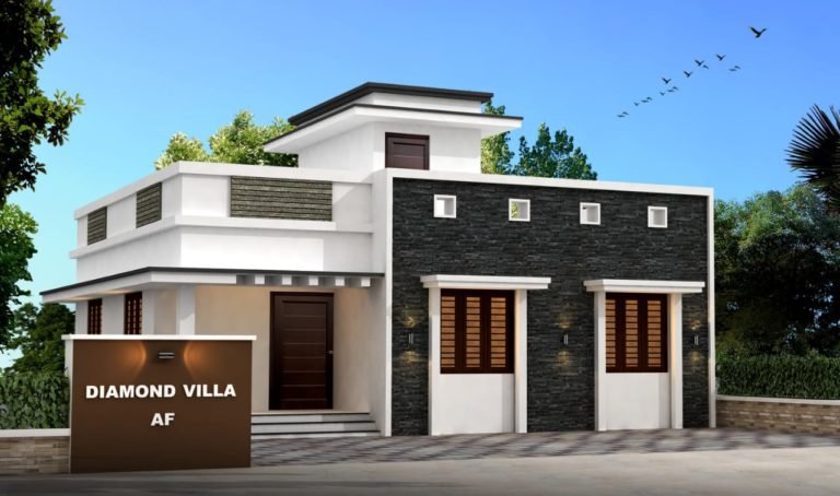 1009 Sq Ft 3BHK Contemporary Style Single Floor House and Free Plan