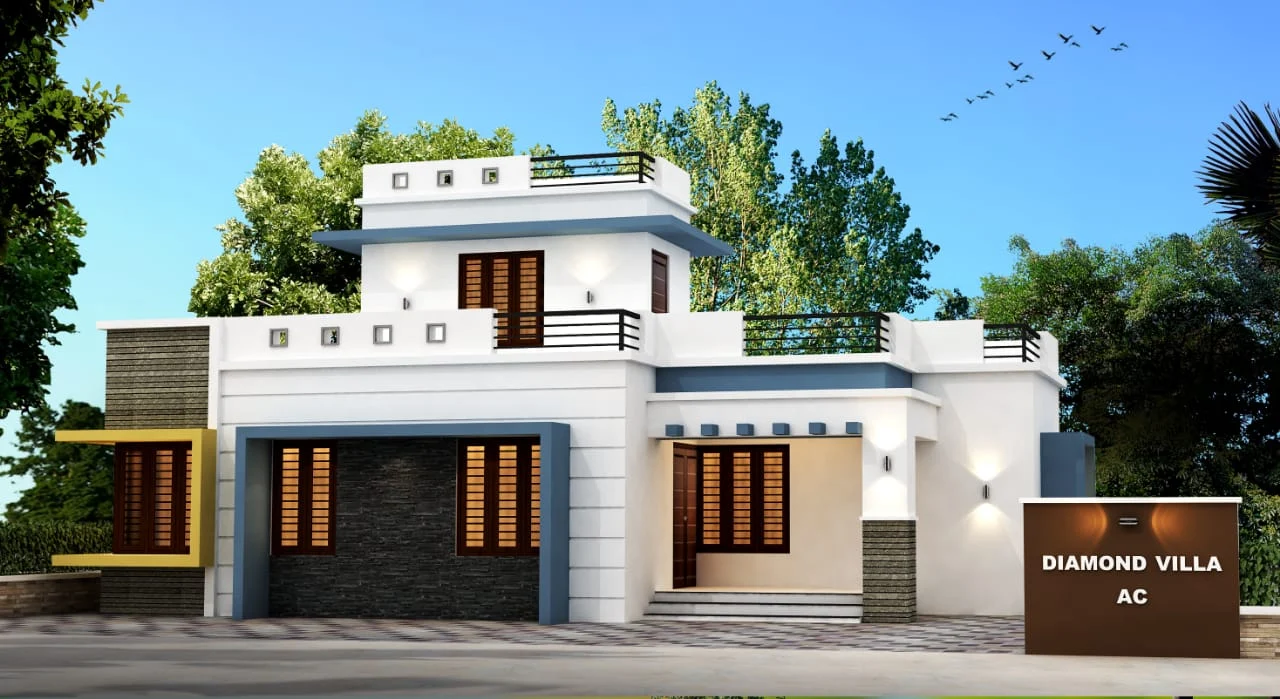 1125 Sq Ft 3BHK Contemporary Style Single Floor Modern House and Free Plan