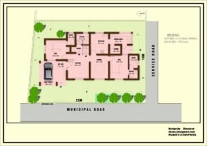 1350 Sq Ft 2BHK Modern Single-Storey House and Plan at 6.75 Cent Land
