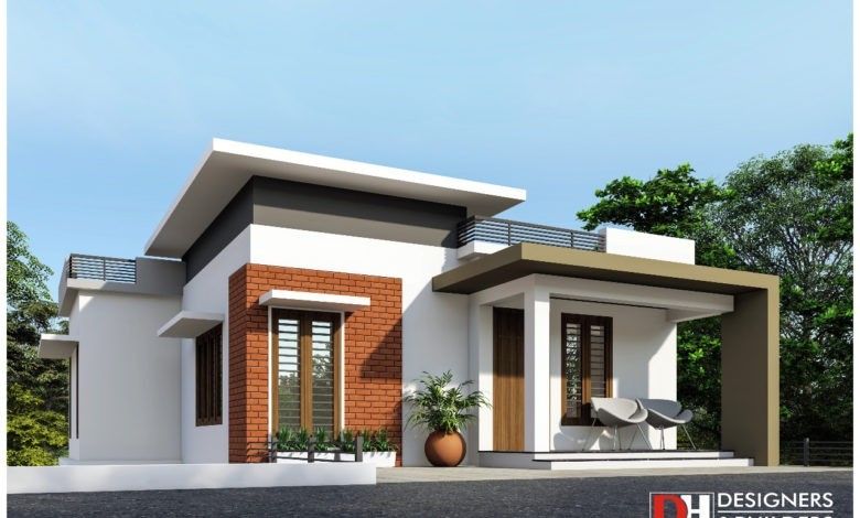 1400 Sq Ft 4BHK Two-Storey Modern House and Plan