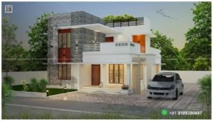 1420 Sq Ft 3BHK Contemporary Style Two-Storey House and Free Plan
