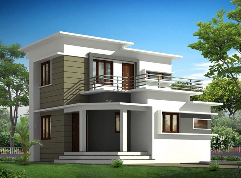 1510 Sq Ft 3BHK Contemporary Style Two-Storey House design