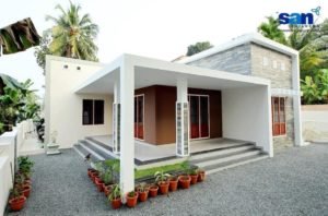 1616 Sq Ft 3BHK Contemporary Style Single-Storey House Free Plan