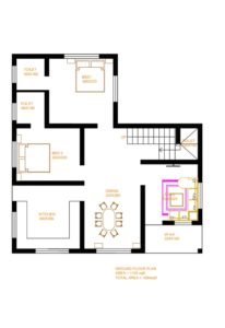 1684 Sq Ft 3BHK Contemporary Style Two-Storey House Design free plan