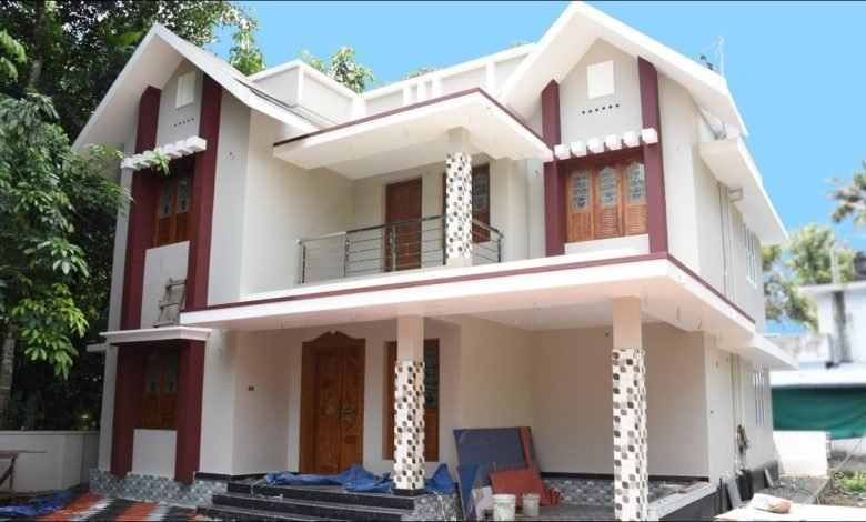 2000 Sq Ft 4BHK Contemporary Style Two-Storey House at 6 Cent Plot