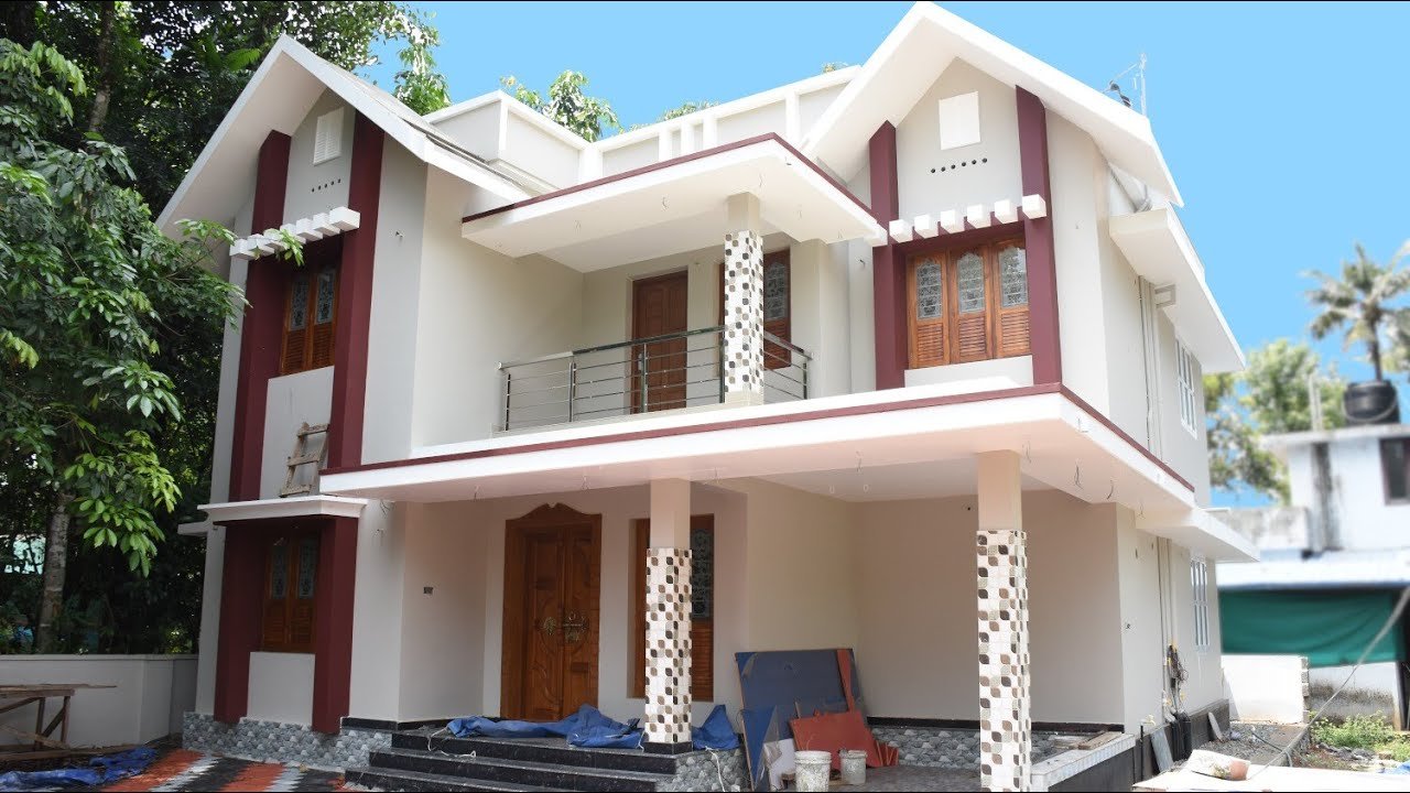 2000 Sq Ft 4BHK Contemporary Style Two-Storey House at 6 Cent Plot