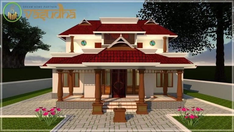 2000 Sq Ft 4BHK Traditional Style Nalukettu House Free Plan