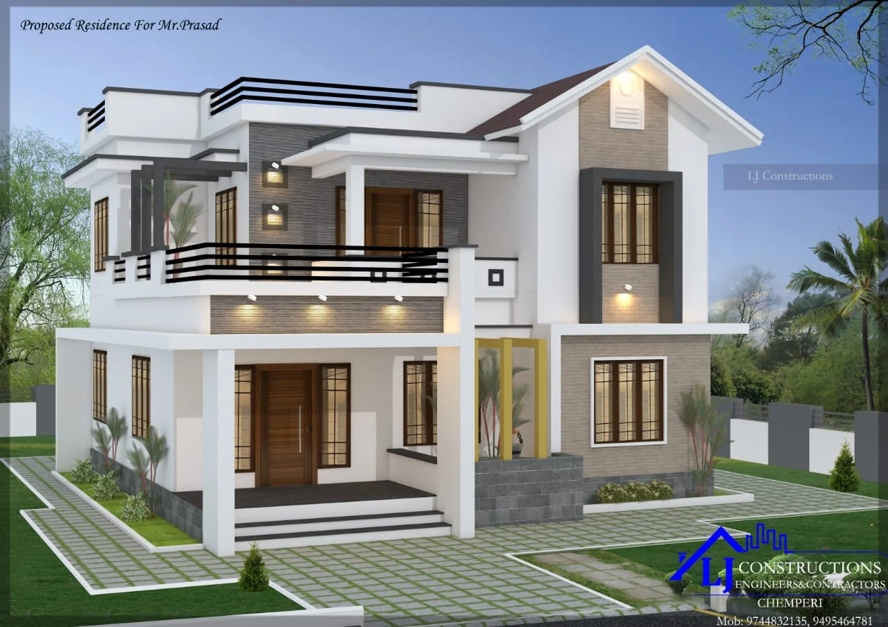 2081 Sq Ft 4BHK Two-Storey Beautiful House and Free Plan