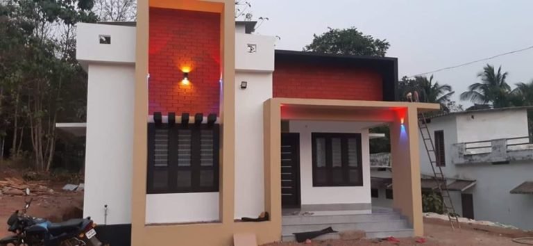 882 Sq Ft 3BHK Contemporary Style Single-Storey House and Plan
