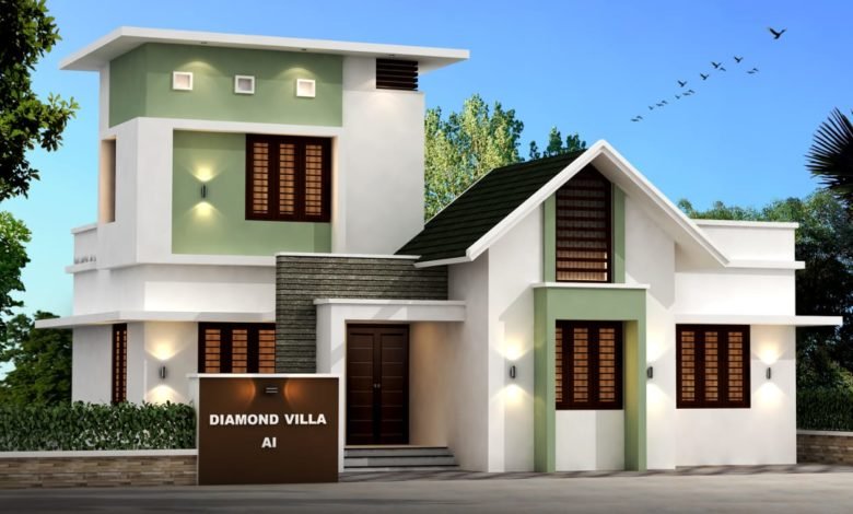 947 Sq Ft 3BHK Contemporary Style Single-Storey House and Free Plan