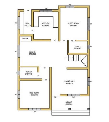 950 Sq Ft 2bhk Single Y House And, 950 Sq Feet House Plans