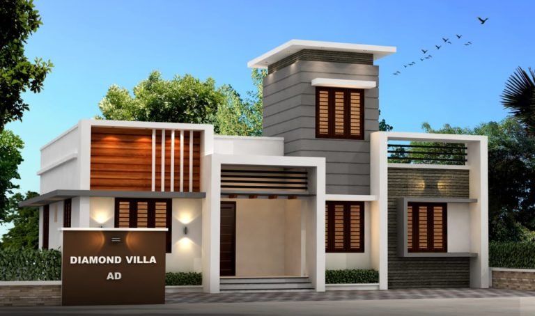 953 Sq Ft 3BHK Contemporary Style Single Floor House and Free Plan