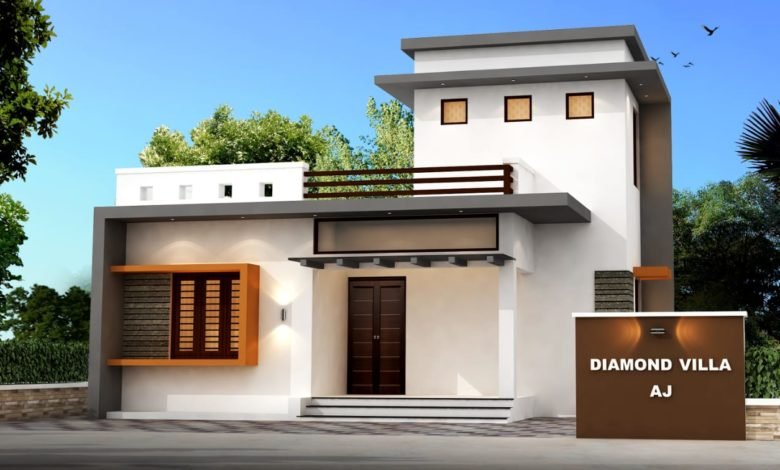 968 Sq Ft 3BHK Contemporary Style Single-Storey House and Free Plan