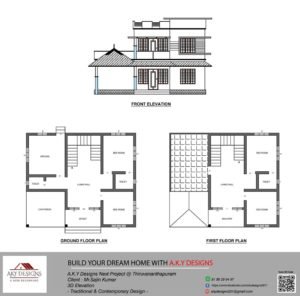 Traditional-Contemporary Mix Style 4 BHK Beautiful Two Storey House and Free Plan