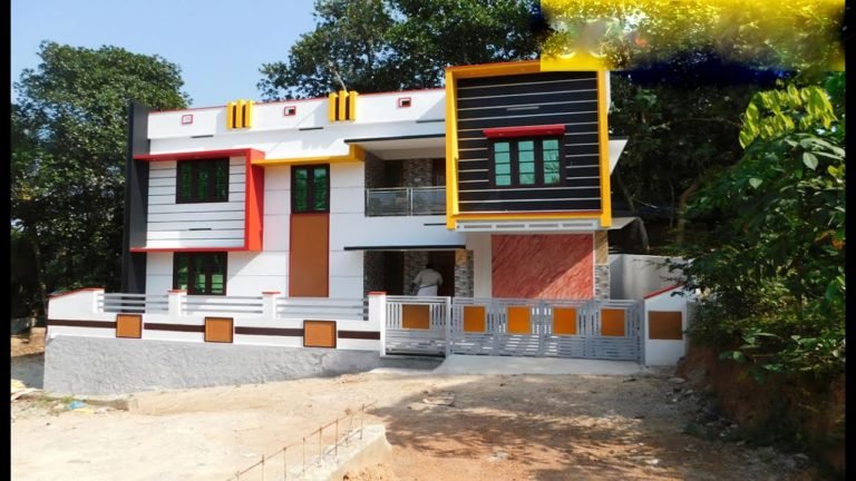 1450 Sq Ft 3BHK Contemporary Style Two-Storey House at 3 Cent Land