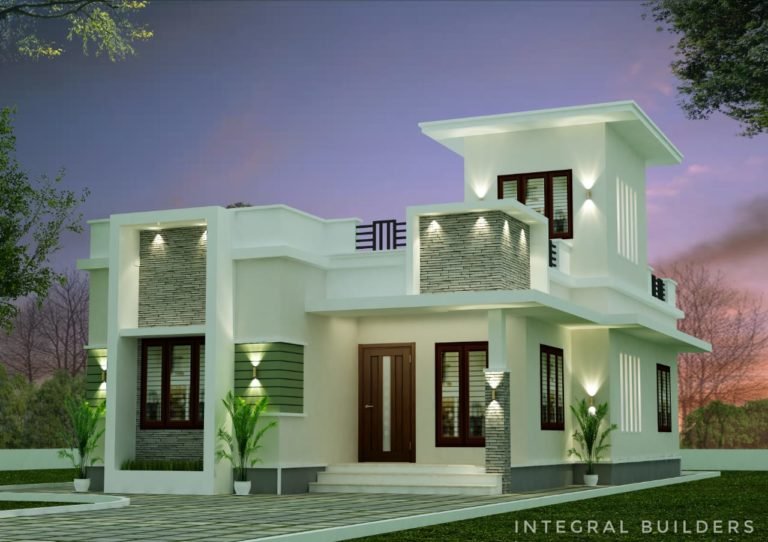 1028 Sq Ft 3BHK Modern Style Single Floor House Design