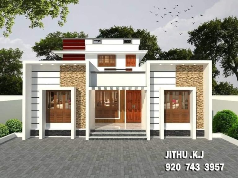 1600 Sq Ft 4BHK Modern Two-Storey House Free Plan
