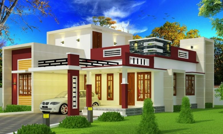 1175 Sq Ft 2BHK Contemporary Style Single-Storey House and Free Plan