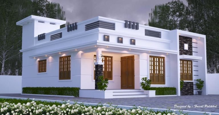 1200 Sq Ft 3BHK Contemporary Style Single-Storey House and Free Plan, 20 Lacks