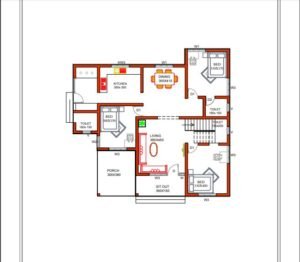 1489 Sq Ft 3BHK Traditional Mix Style Single-Storey House and Plan, 25 Lacks
