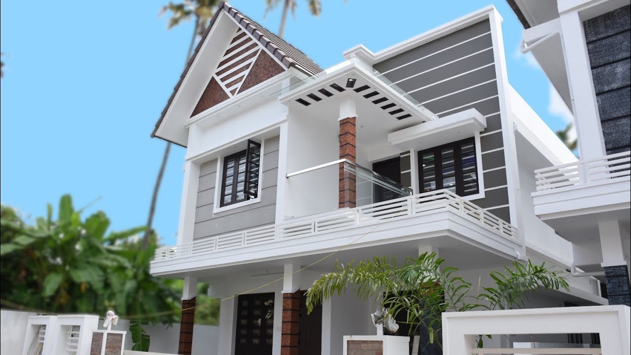 1600 Sq Ft 4BHK Contemporary Style Two-Storey House at 4 Cent Plot