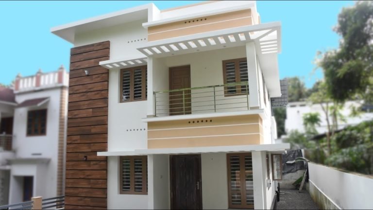 1600 Sq Ft 4BHK Contemporary Style Two-Storey House at 4.5 Cent Land