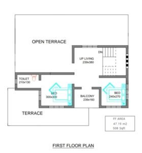 1603 Sq Ft 4BHK Modern Two-Storey Flat Roof Style House Free Plan