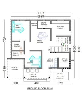 1603 Sq Ft 4BHK Modern Two-Storey Flat Roof Style House Free Plan
