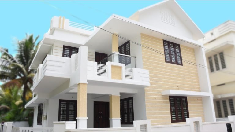1650 Sq Ft 3BHK Contemporary Style Two-Floor House at 4 Cent Plot