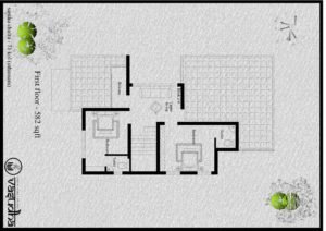 1700 Sq Ft 4BHK Contemporary Style Two-Storey House Free Plan