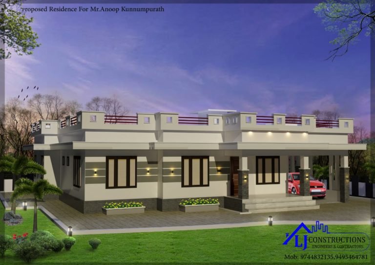 1833 Sq Ft 4BHK Single Floor Modern House and Free Plan, 35 Lacks