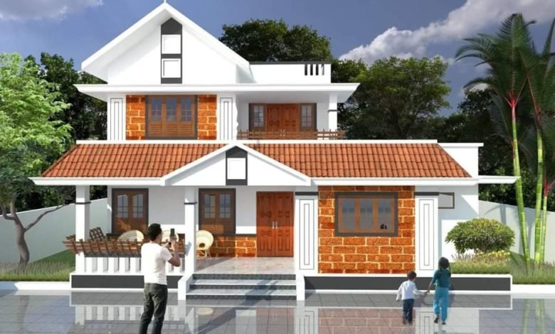 2020 Sq Ft 4BHK Traditional Style Two-Storey House Free Plan