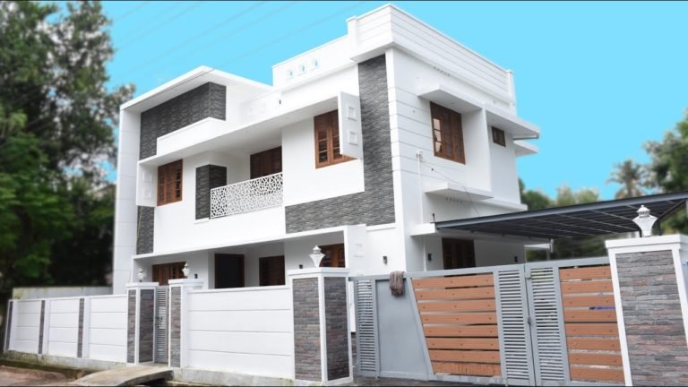 2100 Sq Ft 4BHK Contemporary Style Two-Storey House at 5 Cent Plot