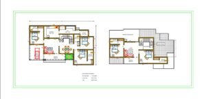 2627 Sq Ft 5BHK Contemporary Style Two-Storey House and Free Plan