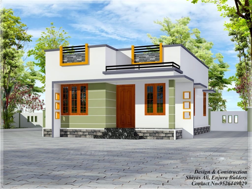 650 Sq Ft 2BHK Contemporary Style Single-Storey House and Free Plan, 10 Lacks