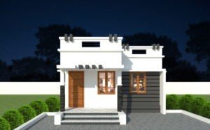 492 Sq Ft 2BHK Contemporary Low Budget House Free Plan