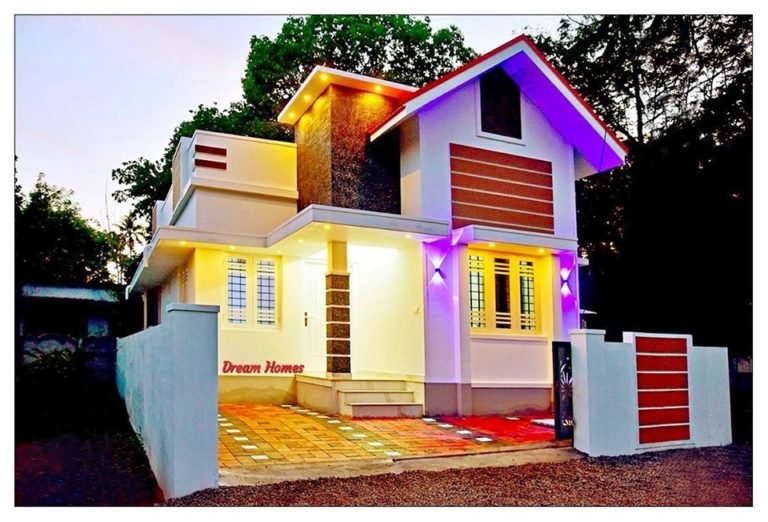 700 Sq Ft 2BHK Contemporary Style Single Floor Beautiful House at 3 Cent Plot