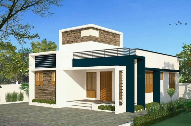 900 Sq Ft 2BHK Single-Storey Modern and Simple House and Free Plan