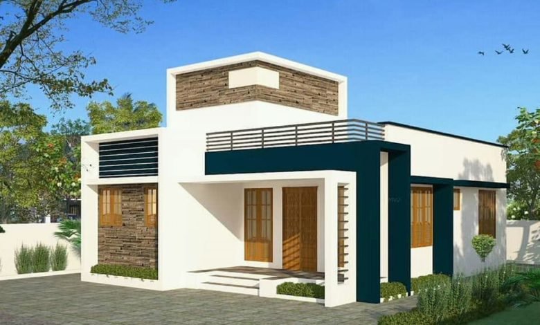 900 Sq Ft 2BHK Single-Storey Modern and Simple House and Free Plan