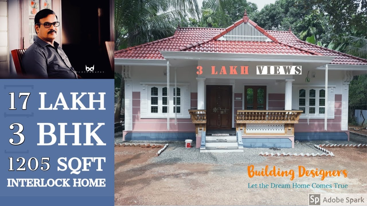 1205 Sq Ft 3BHK Traditional Style Single Floor House, 17 Lacks