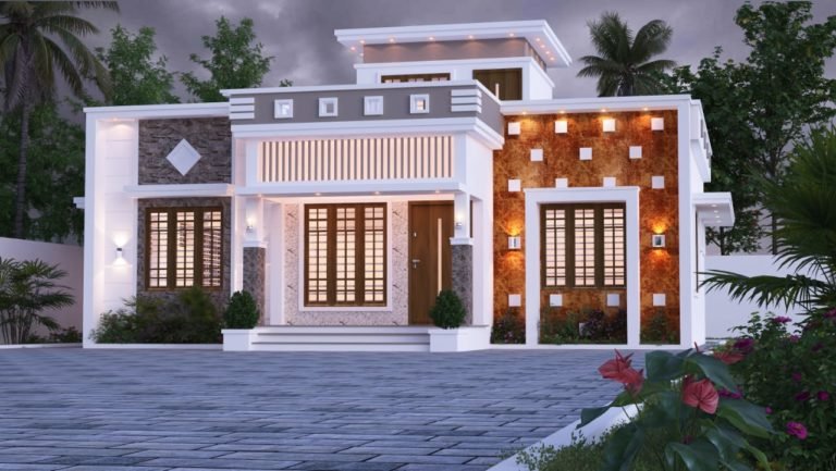 1220 Sq Ft 2BHK Single Floor Modern and Beautiful House Design