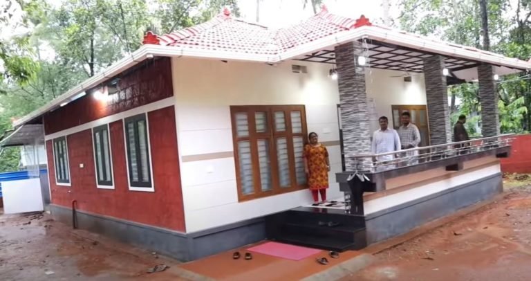 1300 Sq Ft 2BHK Kerala Style Low Budget House, 10 Lacks