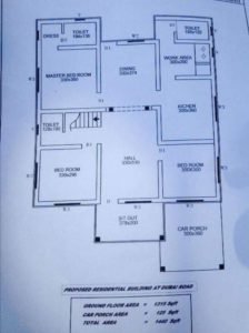 1440 Sq Ft 3BHK Single Floor Modern House and Free Plan