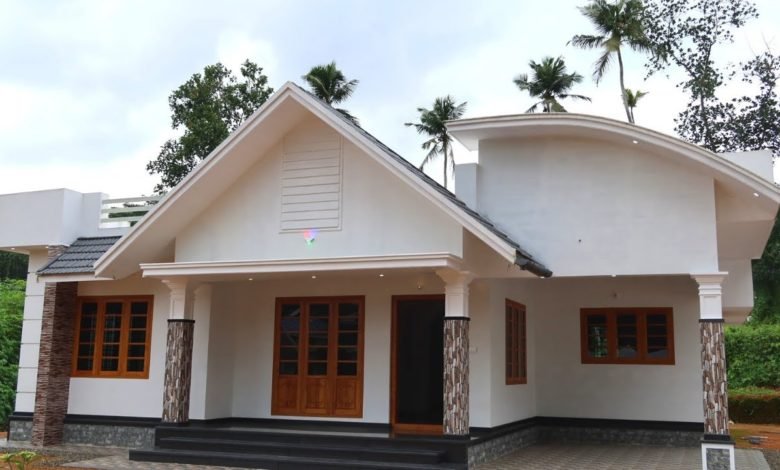 1450 Sq Ft 3BHK Contemporary Style Single-Storey House at 10 Cent Plot