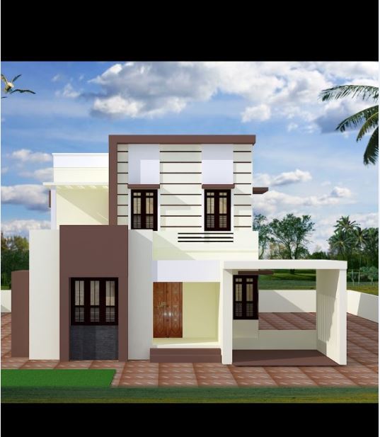 1450 Sq Ft 4BHK Flat Roof Type Two-Storey House and Free Plan, 20 Lacks