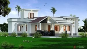 1600 Sq Ft 3BHK Contemporary Style Single-Storey House Design