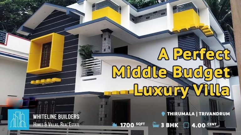 1700 Sq Ft 3BHK Contemporary Style Two-Storey House at 4 Cent Land