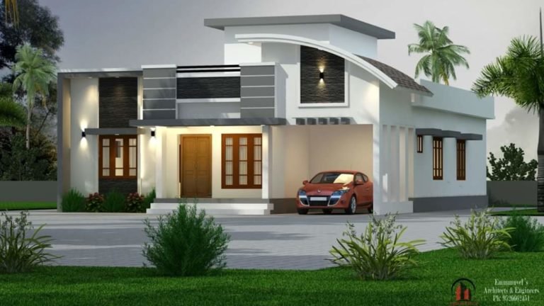 1750 Sq Ft 3BHK Contemporary Style Single-Storey House and Free Plan