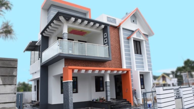 1750 Sq Ft 3BHK Contemporary Style Two-Storey House at 5 Cent Plot