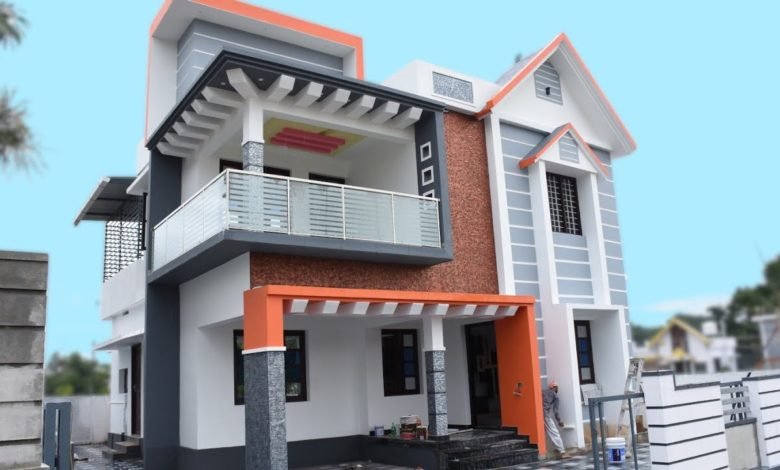 1750 Sq Ft 3BHK Contemporary Style Two-Storey House at 5 Cent Plot